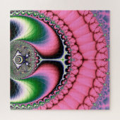 Puzzle Strutting Peacock Fractal Art Abstrait (Horizontal)