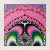 Puzzle Strutting Peacock Fractal Art Abstrait (Vertical)