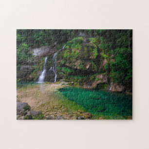 Puzzle Stunning waterfall Virje, Slovenia Poster