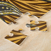 Puzzle Style Batik Floral Abstrait africain (Côté)