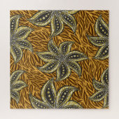 Puzzle Style Batik Floral Abstrait africain (Horizontal)