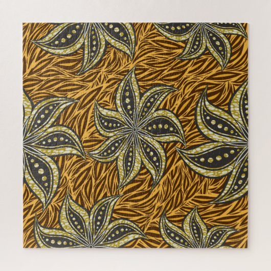 Puzzle Style Batik Floral Abstrait africain (Vertical)