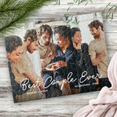 Puzzle Style Couple Photo Script Typographie Collage