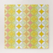 Puzzle Style Disco Rétro Motif sans couture (Horizontal)