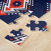 Puzzle Style ethnique, motif sans couture géométrique. (Côté)