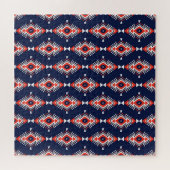 Puzzle Style ethnique, motif sans couture géométrique. (Horizontal)
