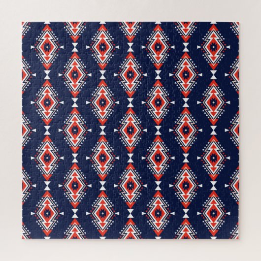 Puzzle Style ethnique, motif sans couture géométrique. (Vertical)