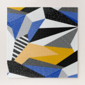 Puzzle Style Memphis : Collage géométrique créatif. (Horizontal)