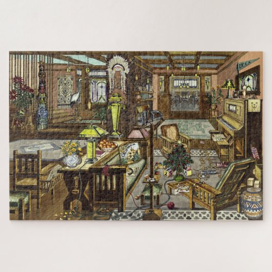 Puzzle Style Mission vintage Californie Intérieur (Horizontal)