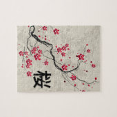 Puzzle Style oriental Sakura Cherry Blossom Art (Horizontal)