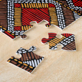 Puzzle Style Patchwork Impression ethnique brodée (Côté)