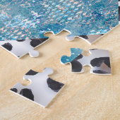 Puzzle Style Patchwork, motif de collage aquarelle. (Côté)