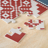 Puzzle Style Patchwork : Motif ornemental de Noël (Côté)