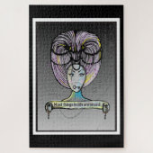 Puzzle Style punk à vapeur Rococo dame illustration (Vertical)