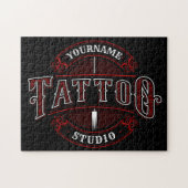 Puzzle Style traditionnel AJOUTER LE NOM Tattoo Studio Sh (Horizontal)