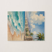 Puzzle Style vintage Monte Carlo Beach Travel (Horizontal)