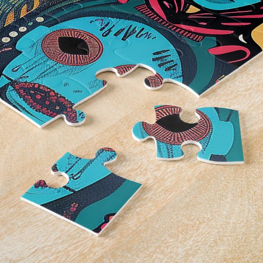 Puzzle Stylised Patchwork of Skulls & Heads (Côté)