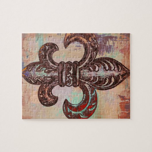 Puzzle Stylish Fleur De Lis Design (Horizontal)