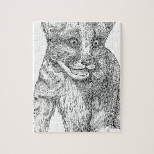 Puzzle Stylo Tiger Cub et encre (Vertical)