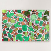 Puzzle Succulent Cactus Pots Plante Vert Cactus Jardin (Horizontal)