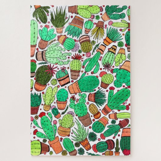 Puzzle Succulent Cactus Pots Plante Vert Cactus Jardin (Vertical)