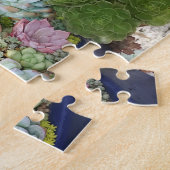 Puzzle Succulents colorés à l'herbe argentée (Côté)