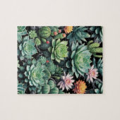 Puzzle Succulents florissants et cactus (Horizontal)
