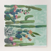 Puzzle Succulents mignons : Motif de cactus Vintage (Horizontal)