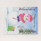 Puzzle Sucre de canne Snowman Joyeux jours de neige Puzzl (Horizontal)