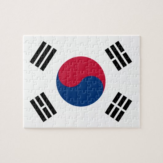 Puzzle sud-coréen de drapeau (Horizontal)