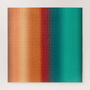 Puzzle Sud-Ouest Orange rouge Turquoise arc-en-ciel rayur