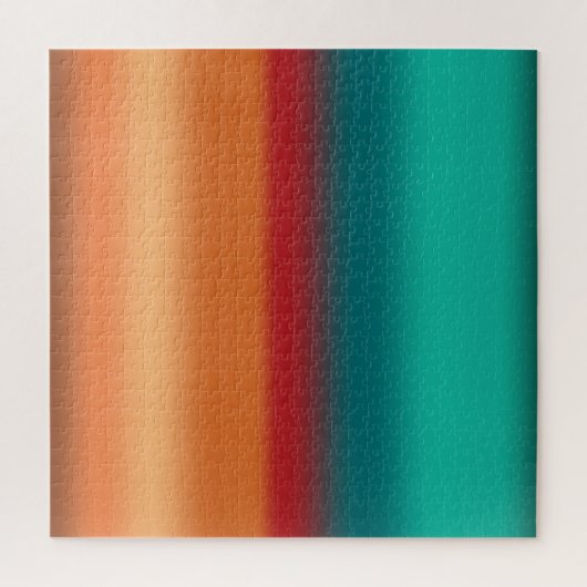 Puzzle Sud-Ouest Orange rouge Turquoise arc-en-ciel rayur (Vertical)