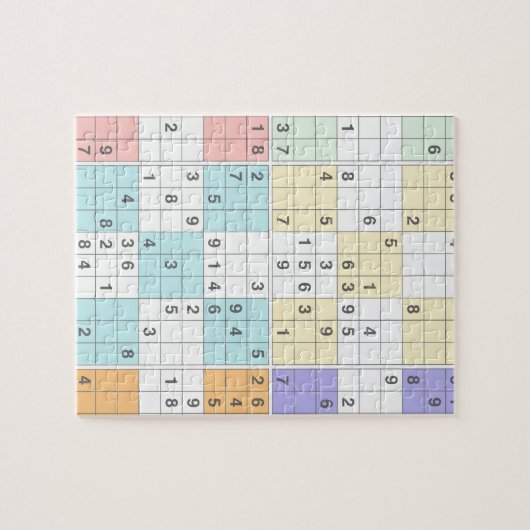 Puzzle sudoku pastel (Horizontal)