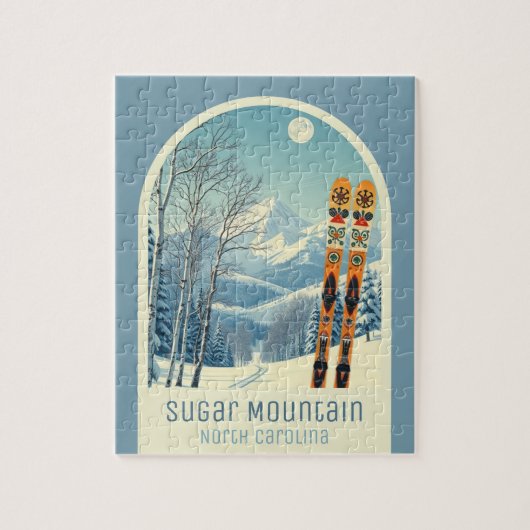 Puzzle Sugar Mountain North Carolina ski vacation game (Vertical)