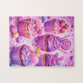 Puzzle Sugar Rush Dreams: Candy Cupcake Delight (Horizontal)