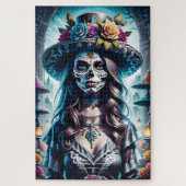 Puzzle Sugar Skull Art - Esprit festif (Vertical)