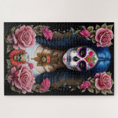 Puzzle Sugar Skull Art - Femme traditionnelle (Horizontal)