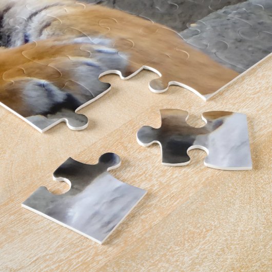 Puzzle Sumatran Tiger. Gros Chats. (Côté)