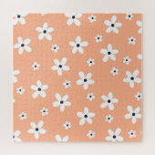 Puzzle Summer Boho White Daisy Flowers (Horizontal)