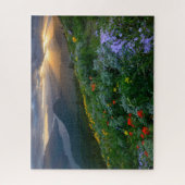 Puzzle Sun Rays Shine sur Fleurs sauvages sur Dog Mountai (Vertical)