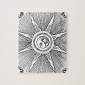 Puzzle Sun Stars Antique Nuit Ciel Médiéval Zodiac (Vertical)