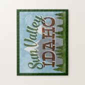 Puzzle Sun Valley Idaho Amusants Retro Snowy Mounts (Vertical)