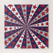 Puzzle Sunburst patriotique : Drapeau américain (Horizontal)