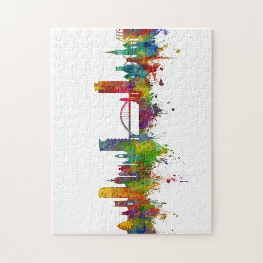 Puzzle Sunderland England Skyline (Vertical)