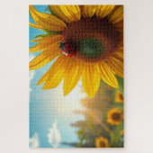 Puzzle Sunflower and the ladybug (Vertical)