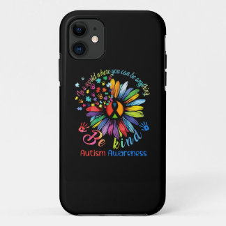Puzzle Sunflower Be Kind Autism Awareness Support iPhone 11 Hoesje