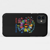 Puzzle Sunflower Be Kind Autism Awareness Support Case-Mate iPhone Case (Achterkant (horizontaal))