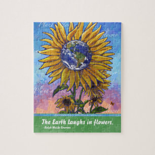 Puzzle Sunflower Earth Art