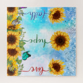 Puzzle Sunflower Jaune Amour Foi de l'Eté Automne (Horizontal)