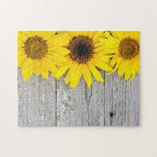 Puzzle Sunflowers on table (Horizontal)